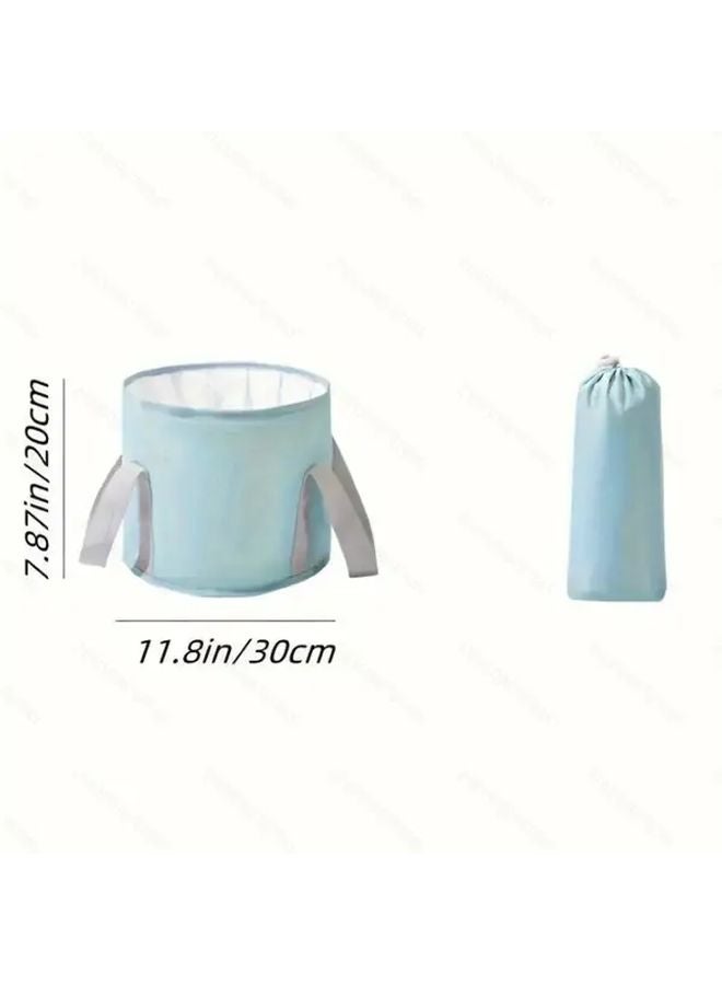 Beige Portable Foldable Foot Soaking Tub For Travel Camping Relaxation - Image 4